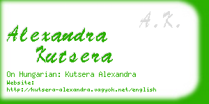 alexandra kutsera business card